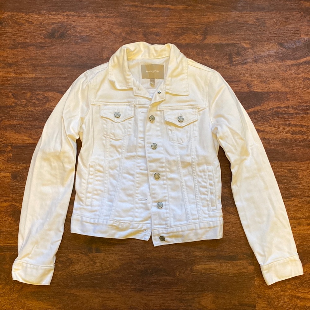 Banana Republic Jean Jacket XS White